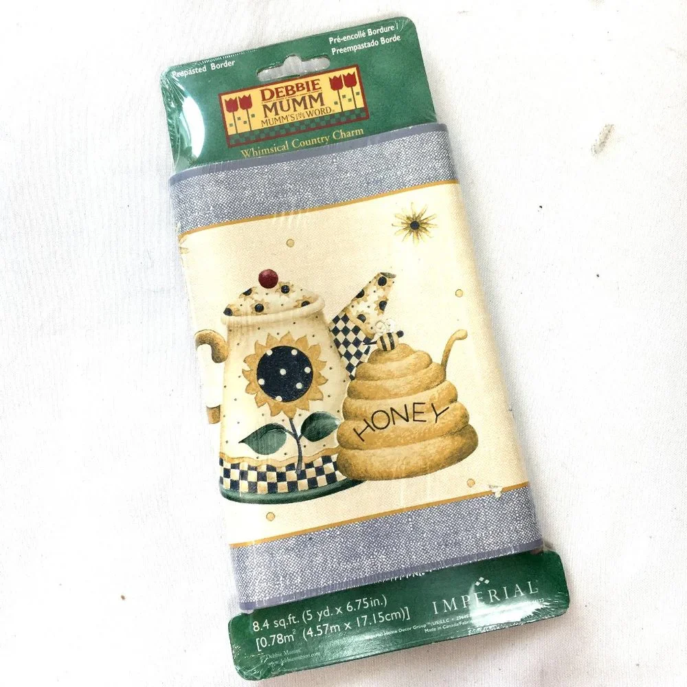 Debbie Mumm Country Cottage Core Farmhouse Charm Wallpaper Border Vtg